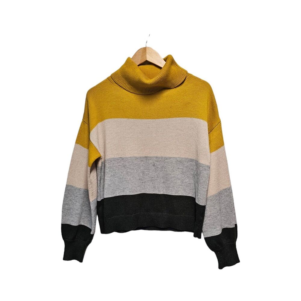 SKIES ARE BLUE Sweater Stripe Autumn Fall Academic MCM Rockabilly LARGE